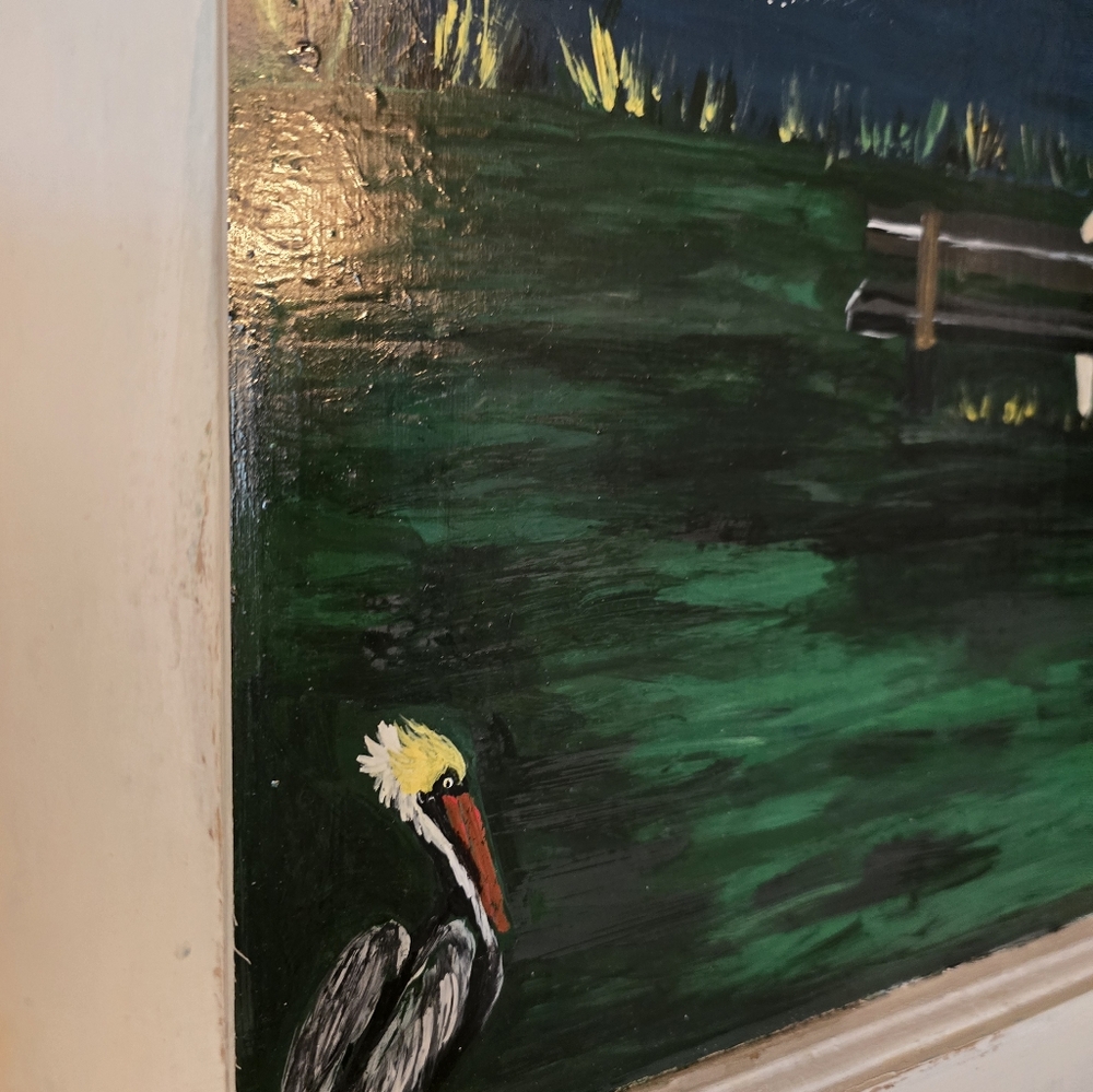 Window Frame Acrylic Painting - Picture 3 of 6